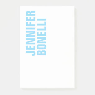 Professional minimalist modern bold blue white post-it notes