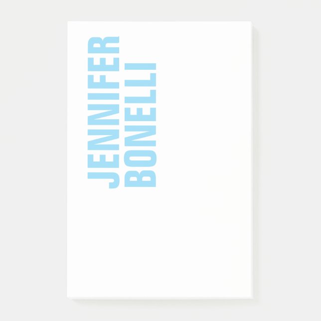 Professional minimalist modern bold blue white post-it notes (Front)