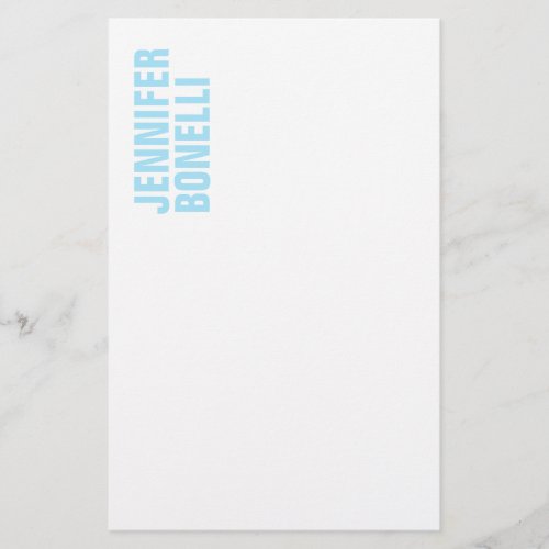 Professional minimalist modern bold blue white stationery