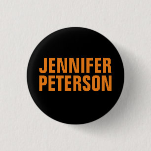 Professional minimalist modern bold orange black button