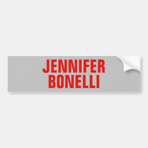 Professional minimalist modern bold red grey bumper sticker