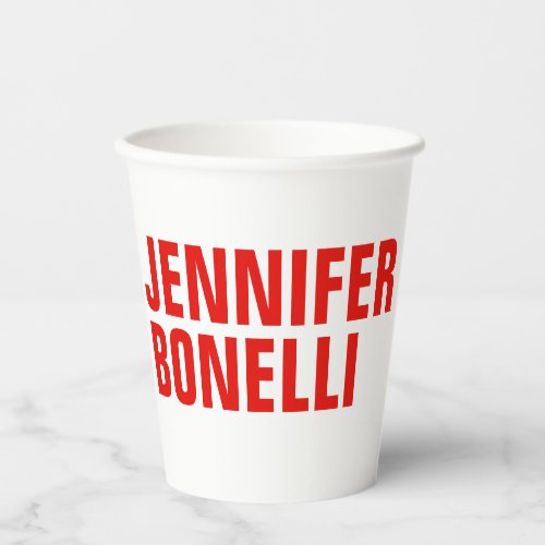 Professional minimalist modern bold red white paper cups