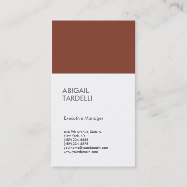 Professional minimalist modern business card (Front)