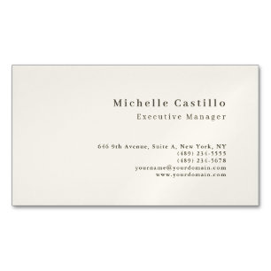 Professional Minimalist Modern Business Card Magnet
