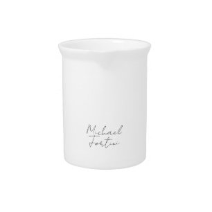 Professional minimalist modern calligraphy name beverage pitcher