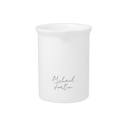 Professional minimalist modern calligraphy name beverage pitcher