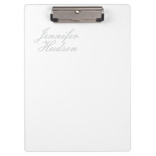 Professional minimalist modern calligraphy name clipboard