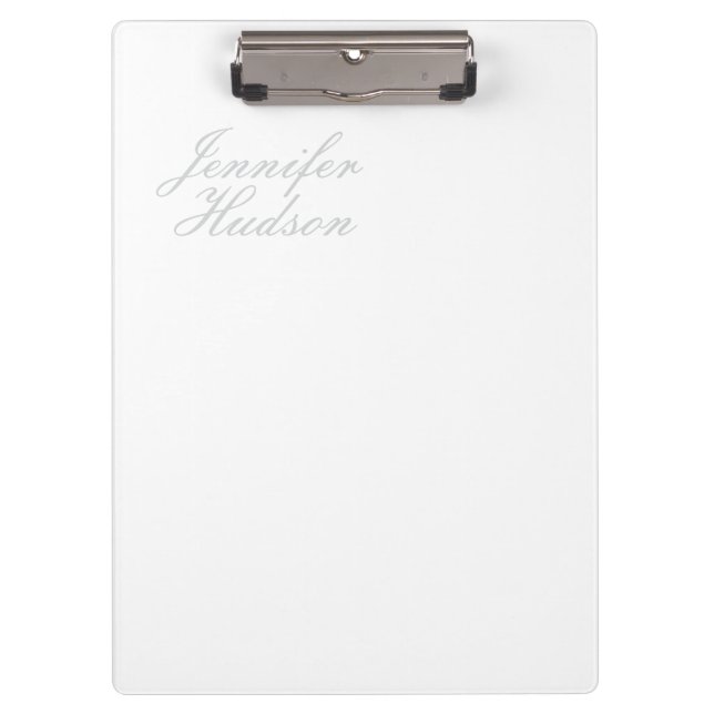 Professional minimalist modern calligraphy name clipboard (Front)