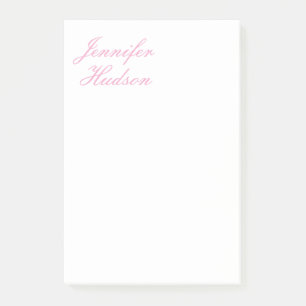 Professional minimalist modern calligraphy name post-it notes