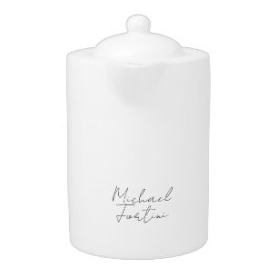 Professional minimalist modern calligraphy name teapot