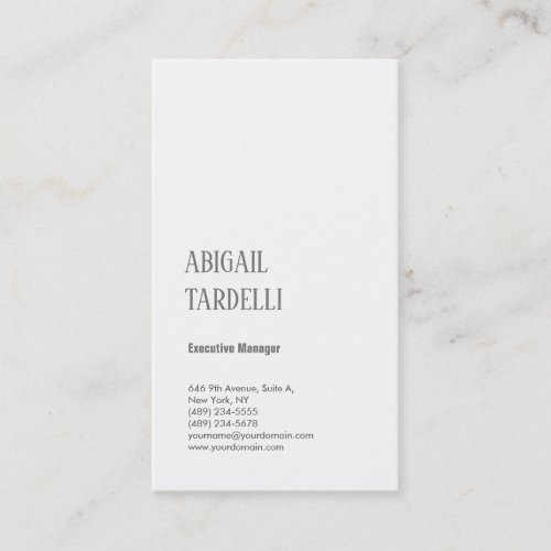 Professional minimalist modern custom business card