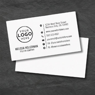 Professional Minimalist Modern Custom Company Logo Business Card