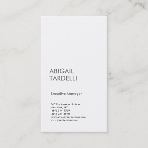 Professional minimalist modern custom plain business card