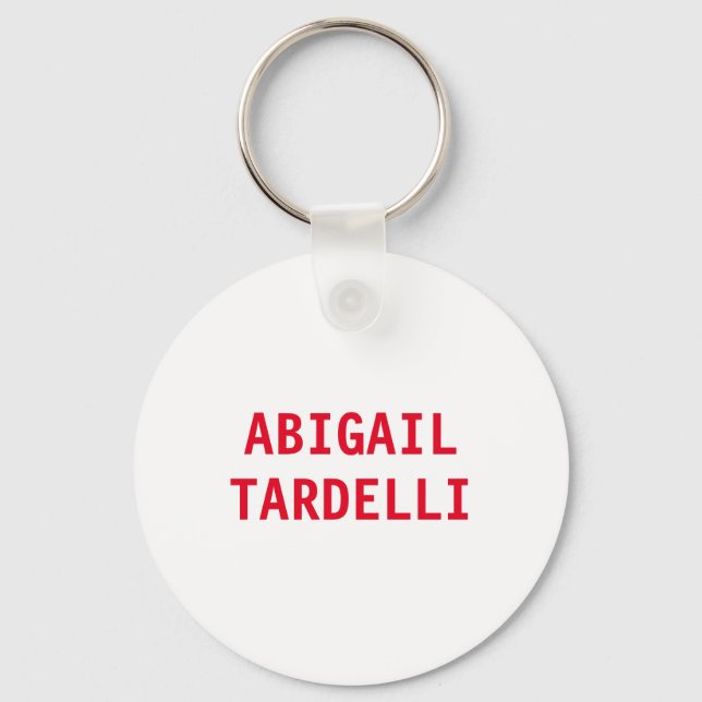 Professional minimalist modern custom plain name keychain (Front)