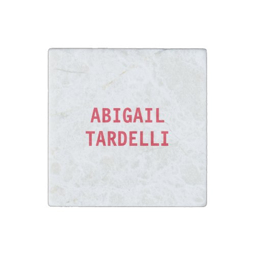 Professional minimalist modern custom plain name stone magnet