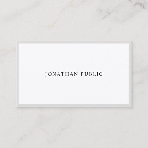 Professional Minimalist Modern Elegant Trendy Business Card