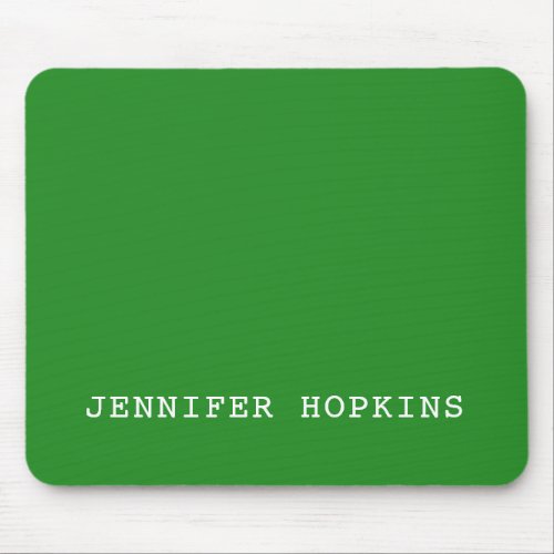 Professional minimalist modern forest green mouse pad