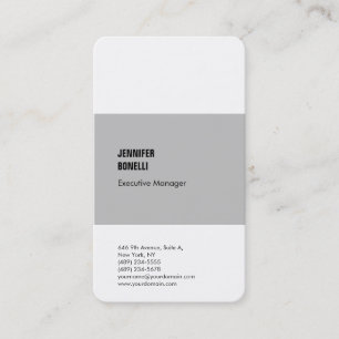 Professional minimalist modern grey white business card