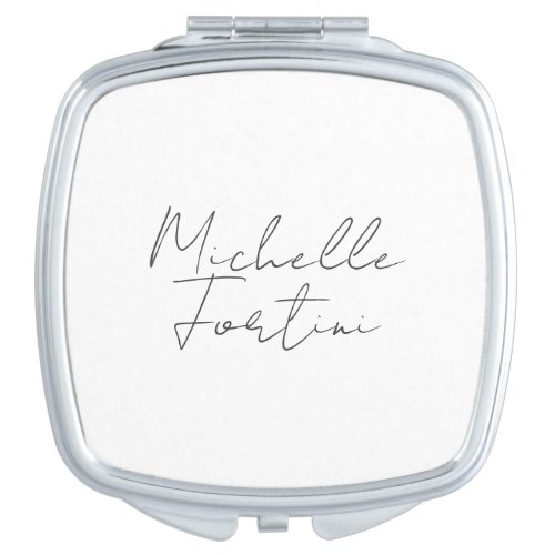 Professional minimalist modern grey white compact mirror