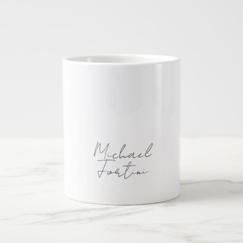 Professional minimalist modern grey white giant coffee mug