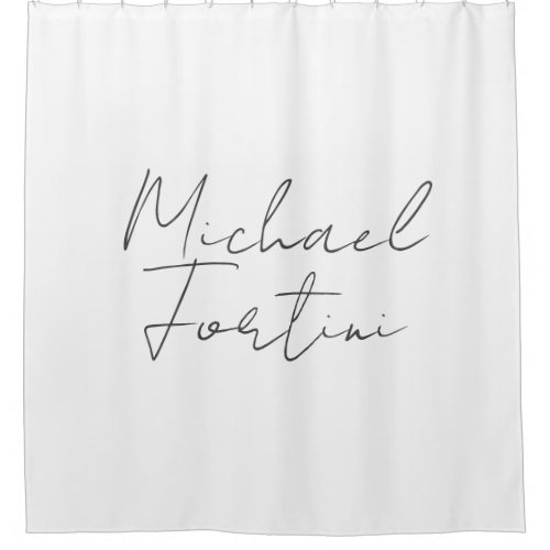 Professional minimalist modern grey white shower curtain