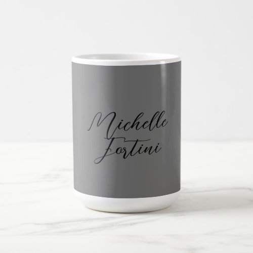 Professional minimalist modern handwriting name coffee mug