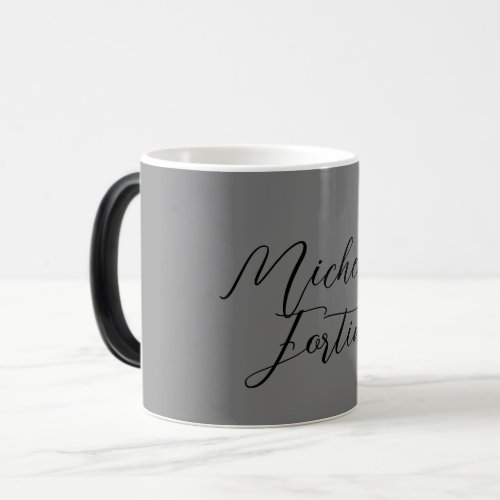 Professional minimalist modern handwriting name magic mug