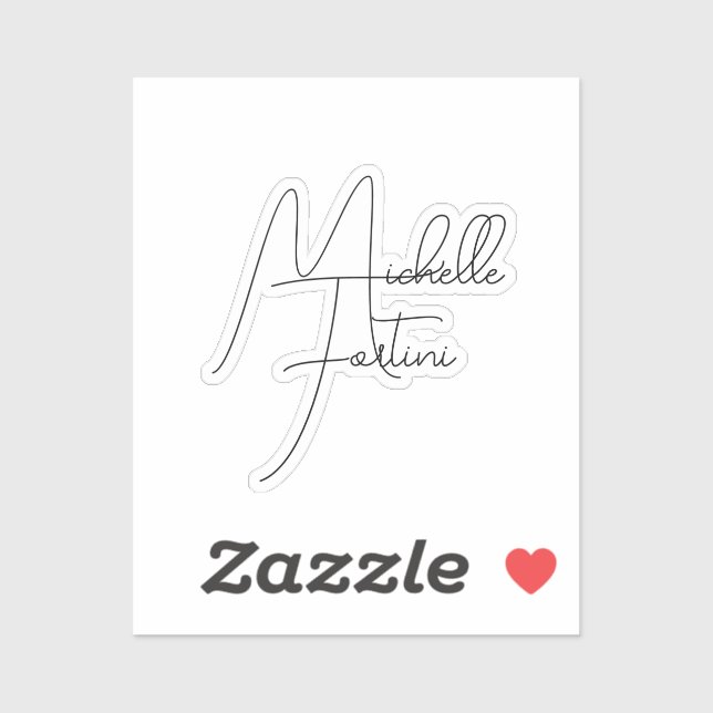 Professional minimalist modern handwriting name sticker (Sheet)