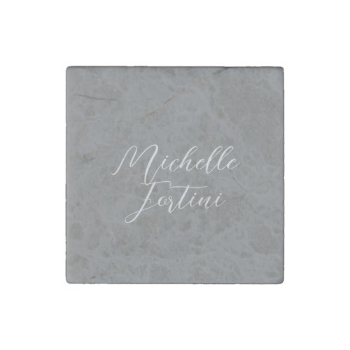 Professional minimalist modern handwriting name stone magnet