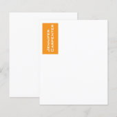 Professional minimalist modern orange white paper (Front/Back)