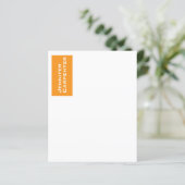Professional minimalist modern orange white paper (Standing Front)