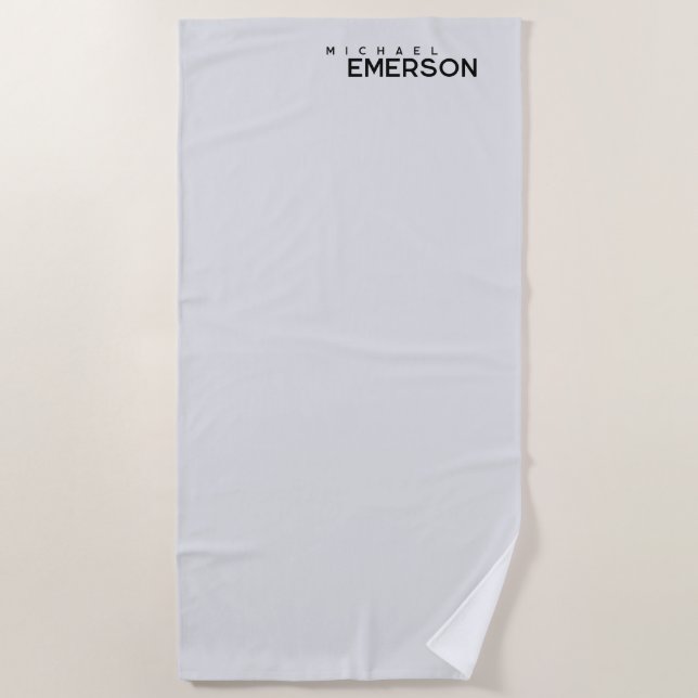 Professional minimalist modern plain  beach towel (Front)