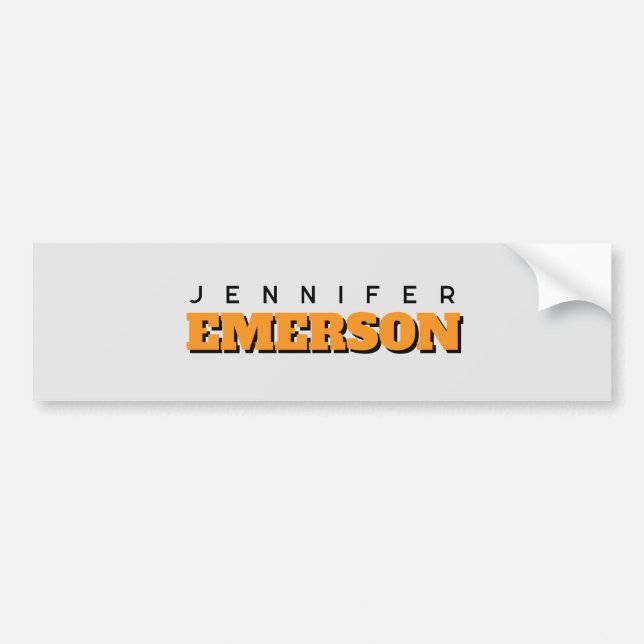 Professional minimalist modern plain  bumper sticker (Front)