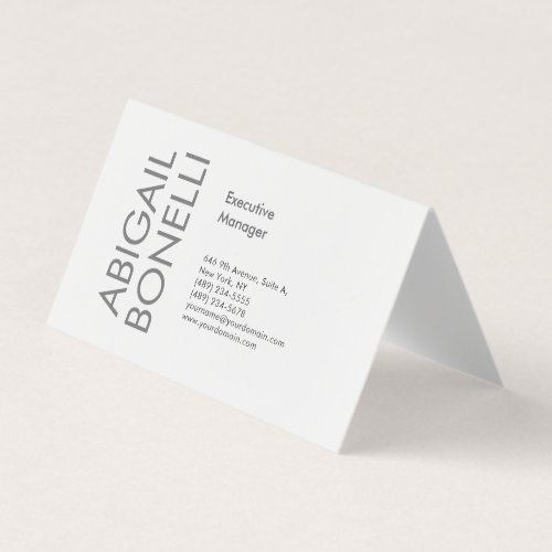 Professional minimalist modern plain business card