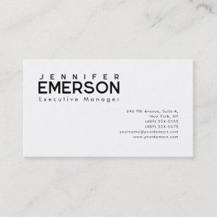 Professional minimalist modern plain business card