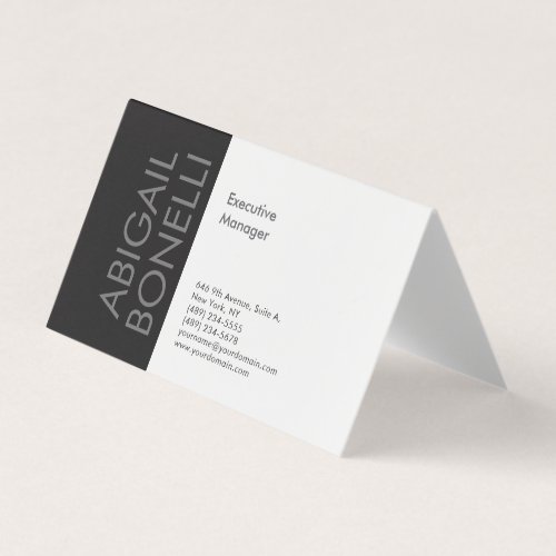 Professional minimalist modern plain business card
