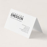 Professional minimalist modern plain  business card