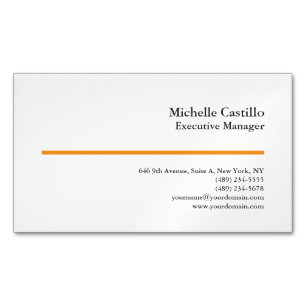 Professional Minimalist Modern Plain Business Card Magnet