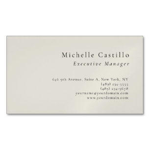Professional Minimalist Modern Plain Business Card Magnet