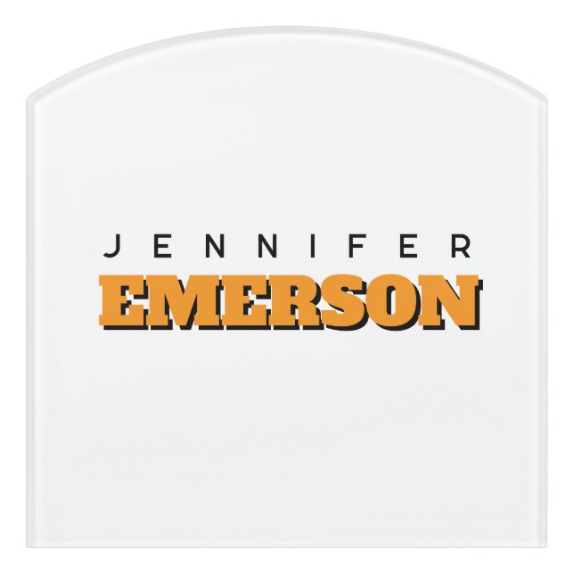 Professional minimalist modern plain  door sign (Contour Front)