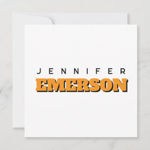 Professional minimalist modern plain flat card
