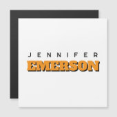 Professional minimalist modern plain magnetic card (Front/Back)