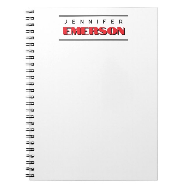 Professional minimalist modern plain  notebook (Front)
