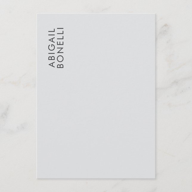 Professional minimalist modern plain own name enclosure card (Front)