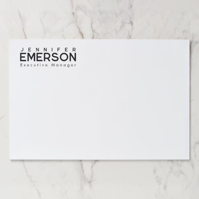 Professional minimalist modern plain  paper pad (Front)