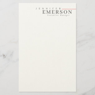 Professional minimalist modern plain stationery
