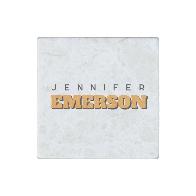 Professional minimalist modern plain  stone magnet (Front)