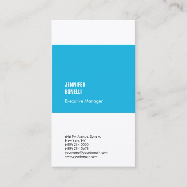 Professional minimalist modern premium silk business card (Front)