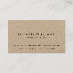 Professional Minimalist Modern Rustic Kraft Business Card