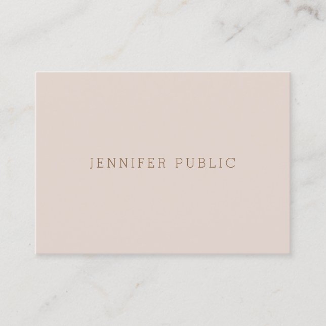 Professional Minimalist Modern Template Luxe Chic Business Card (Front)